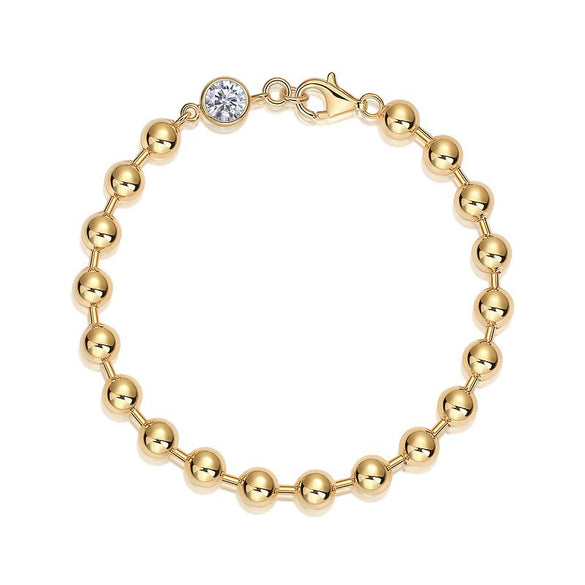 Ladylike Elegant Moissanite 925 Sterling Silver Nonfading Bracelet For Women