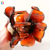 Large Acrylic Floral Pearl Hair Claw Clip For Women Handmade Pastoral Style Hairpin With Elegant Flower Design