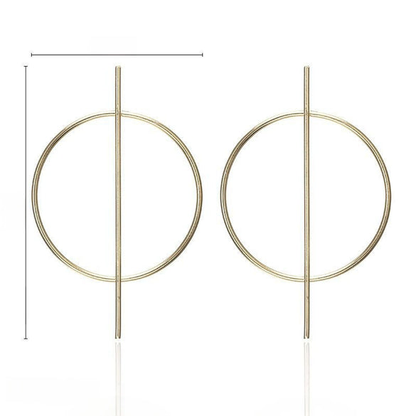 Large Earrings Circle Hollow Simple Long Earrings Exaggerated Earrings  Fashion Jewelry  Sales