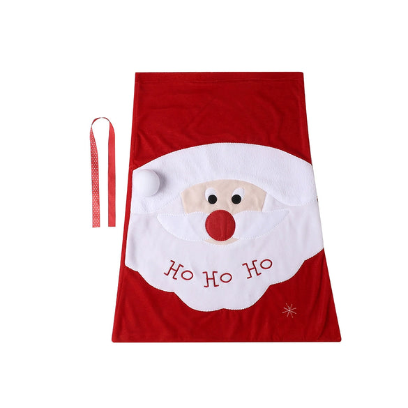 Large Gold Velvet Christmas Candy Gift Bag Cartoon Decorative Backpack For Holiday Gifts Wholesale