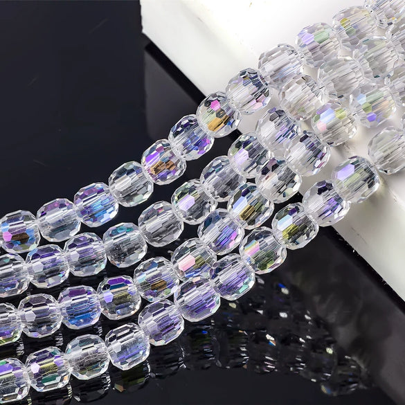 Large Hole Crystal Beads Electroplated Glass Beads For Diy Bead Curtains Earrings And Hair Accessories