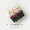 Large Silk Satin Fabric Hair Ties Handmade Vintage Style Basic Hair Rope Set For Women