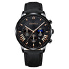 Leather And Alloy Men's Casual Quartz Belt Watch With Round Dial And Stainless Steel Pin Buckle