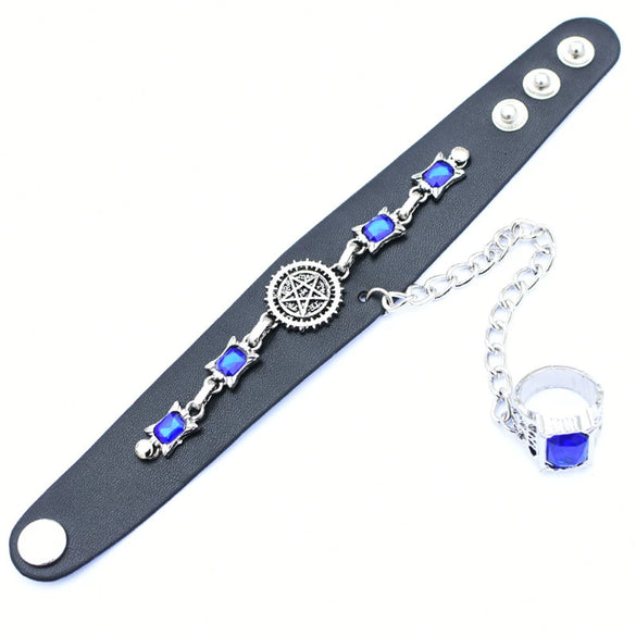 Leather And Pu Bracelet With Alloy Pendant Crystal Design Animals Zodiac Pattern