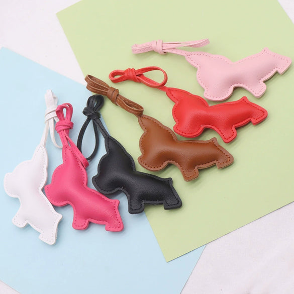 Leather Animal Shape Pendant For Bag Garment Accessories In Modern Simplicity Style