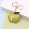 Leather Apple Shape Key Chain Pendant Accessories Modern Simplicity Style