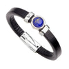 Leather Bracelet Geometric Cartoon Style Electroplating Cowhide Turquoise Black Onyx Tiger Eye Metal Magnetic Buckle