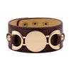 Leather Bracelet Metal Electroplated Fashion Geometric Ladies