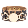 Leather Bracelet Metal Electroplated Fashion Geometric Ladies