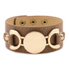 Leather Bracelet Metal Electroplated Fashion Geometric Ladies