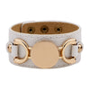 Leather Bracelet Metal Electroplated Fashion Geometric Ladies