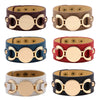 Leather Bracelet Metal Electroplated Fashion Geometric Ladies