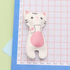 Leather Cartoon Kawaii Kitten Heart Keychain Bag Pendant
