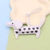 Leather Cartoon Spotted Dachshund Pendant Keychain Phone Chain Bag Pendant