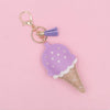 Leather Cotton Ice Cream Keychain