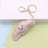 Leather Croissant Food Style Jewelry Keychain