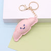 Leather Croissant Food Style Jewelry Keychain