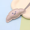 Leather Croissant Food Style Jewelry Keychain