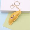 Leather Croissant Food Style Jewelry Keychain