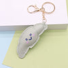 Leather Croissant Food Style Jewelry Keychain