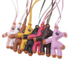 Leather Cute Cartoon Teddy Bear Pendant Keychain Bag Pendant