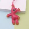 Leather Cute Cartoon Teddy Bear Pendant Keychain Bag Pendant
