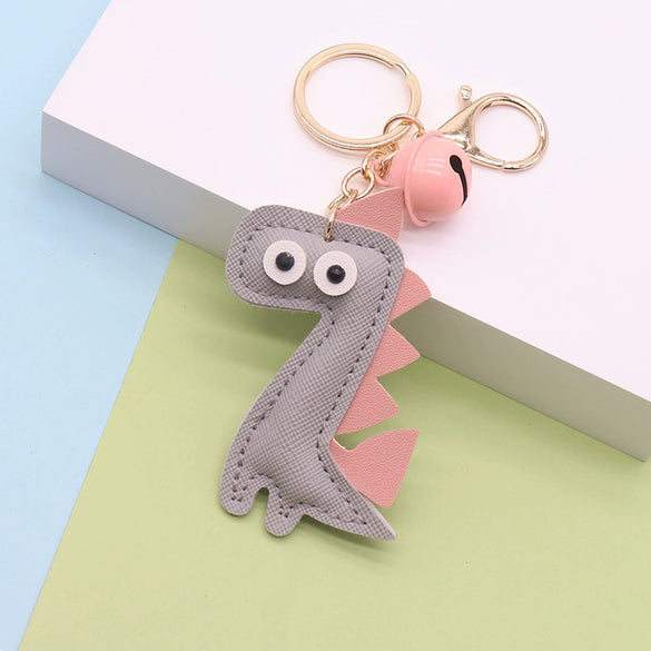 Leather Dinosaur Keychain Bag Pendant Car Key Hanging Gift