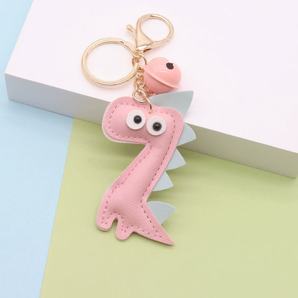 Leather Dinosaur Keychain Bag Pendant Car Key Hanging Gift