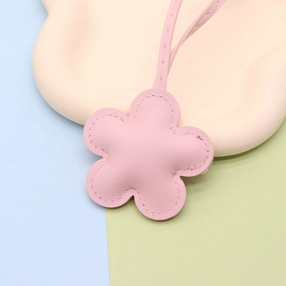 Leather Flower Bag Hanging Ornament Car Pendant Keychain Jewelry Modern Simplicity Style