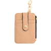 Leather Folded Vertical Zipper Card Bag Solid Color Urban Simplicity Style