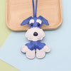 Leather Hand Rope Bag Hanging Car Keychain Pendant Cartoon Animal Shape Decorative Gift