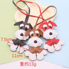 Leather Hand Rope Bag Hanging Car Keychain Pendant Cartoon Animal Shape Decorative Gift