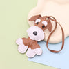 Leather Hand Rope Bag Hanging Car Keychain Pendant Cartoon Animal Shape Decorative Gift