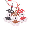 Leather Hand Rope Bag Hanging Car Keychain Pendant Cartoon Animal Shape Decorative Gift