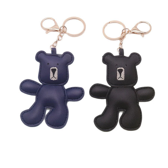 Leather Handmade Embroidered Bear Pendant Clothing Decoration Accessories