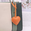 Leather Heart Hand Rope Bag Pendant Car Keychain Clothing Accessories For Couple's Backpack Hanging Modern Simplicity Style