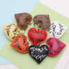 Leather Heartshaped Valentine's Day Love Car Keychain Pendant For Couple Modern Simplicity Style