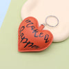 Leather Heartshaped Valentine's Day Love Car Keychain Pendant For Couple Modern Simplicity Style