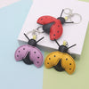 Leather Insect Ladybug Keychain Modern Minimalist Style
