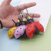 Leather Insect Ladybug Keychain Modern Minimalist Style