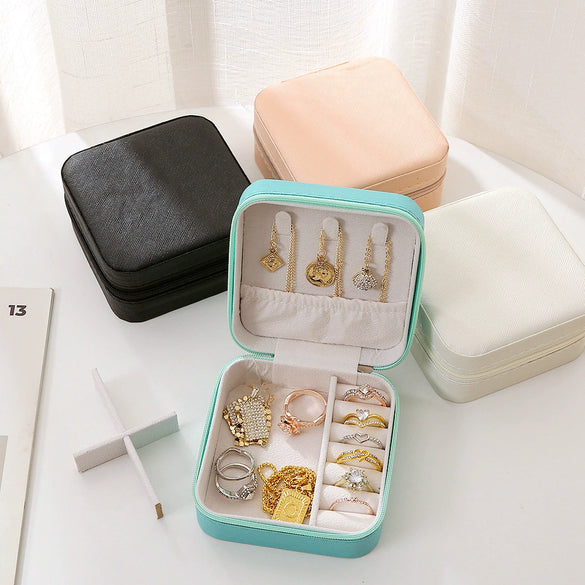 Leather Jewelry Box For Jewelry Storage With Composite Material