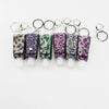 Leather Keychain And Hand Sanitizer Bottle Case With Hot Drill Design Artificial Leather Minimalist Style