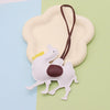 Leather Keychain Pendant With Desert Camel Car Design Modern Simplicity Style