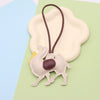 Leather Keychain Pendant With Desert Camel Car Design Modern Simplicity Style