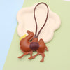 Leather Keychain Pendant With Desert Camel Car Design Modern Simplicity Style