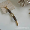 Leather Ladies Square Quartz Watch Bracelet With Elephant Design