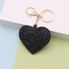 Leather Leopard Love Peach Heart Keychain And Car Pendant Bag Pendant Accessories For Couple