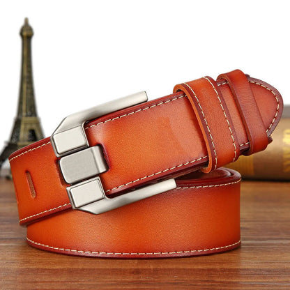 Leather Men'S Pin Buckle Youth Retro Casual Jeans Wholesale Belt