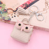 Leather Owl Coin Purse Bag Keychain Hanging Ornaments