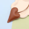 Leather Peach Heart Bag Pendant Modern Simplicity Style Clothing Hand Rope Accessories